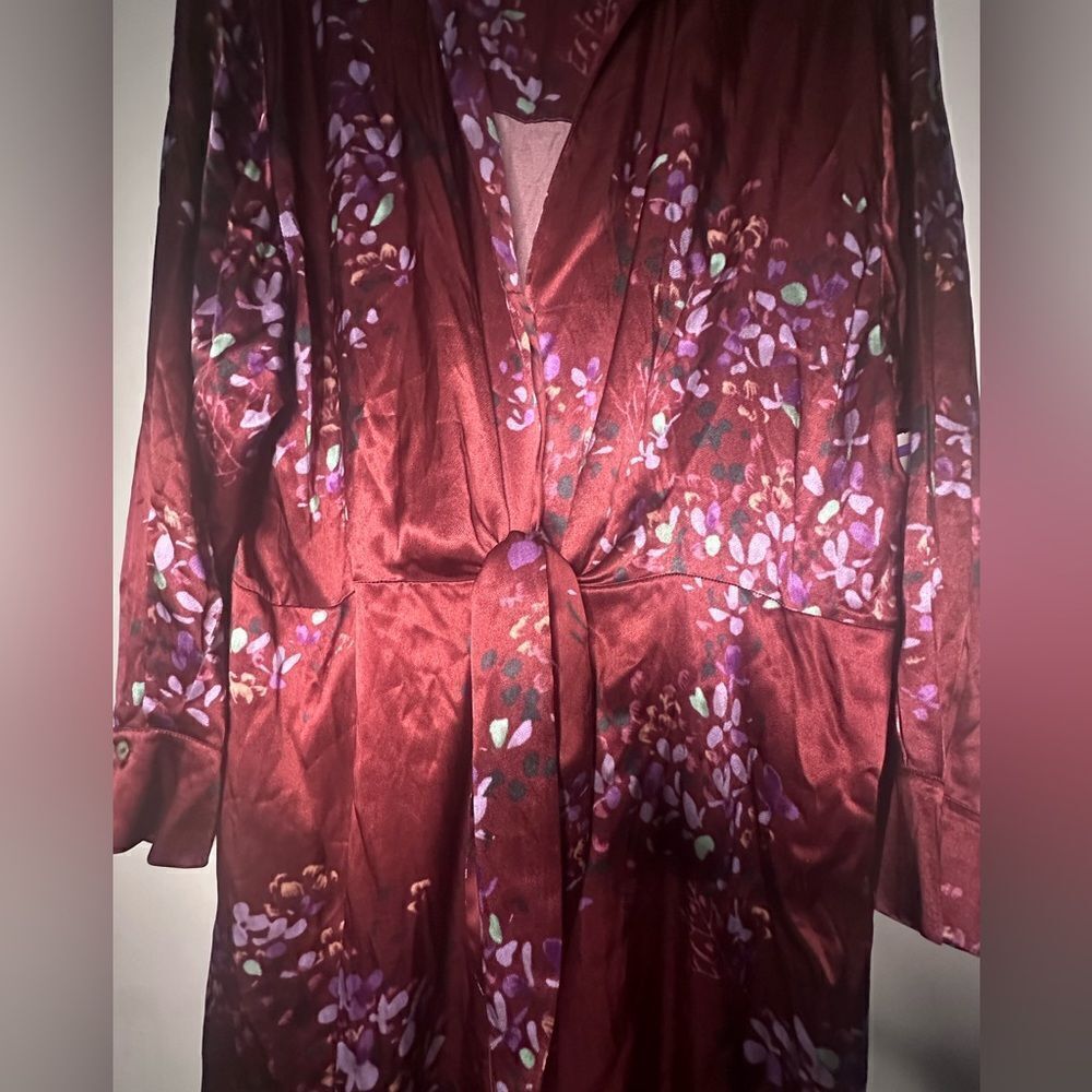 NWT Vince | Forsythia Long Sleeve Shaped Collar Tie-Front Dress 2X - Picture 7 of 10